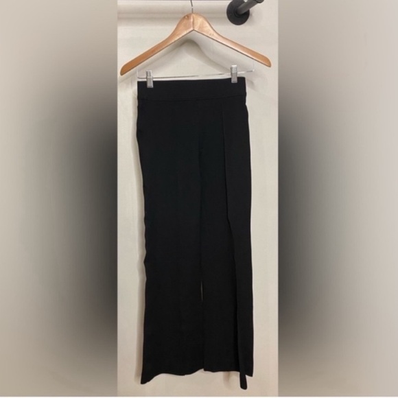 Spanx The Perfect Pants Hi Rise Flare Black Stretch Knit Pull On Career - Picture 4 of 8